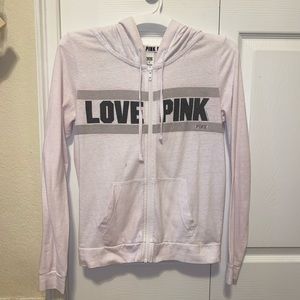 Pink light weight VS zip-up hoodie